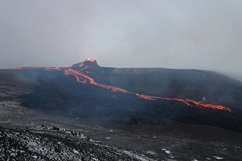 The volcanic eruption at Geldingadalir, Fagradalsfjall.